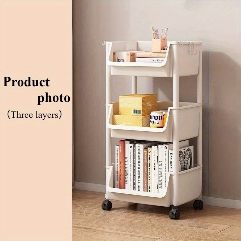 White Multi-layer Rolling Storage Cart for Spas & Salons