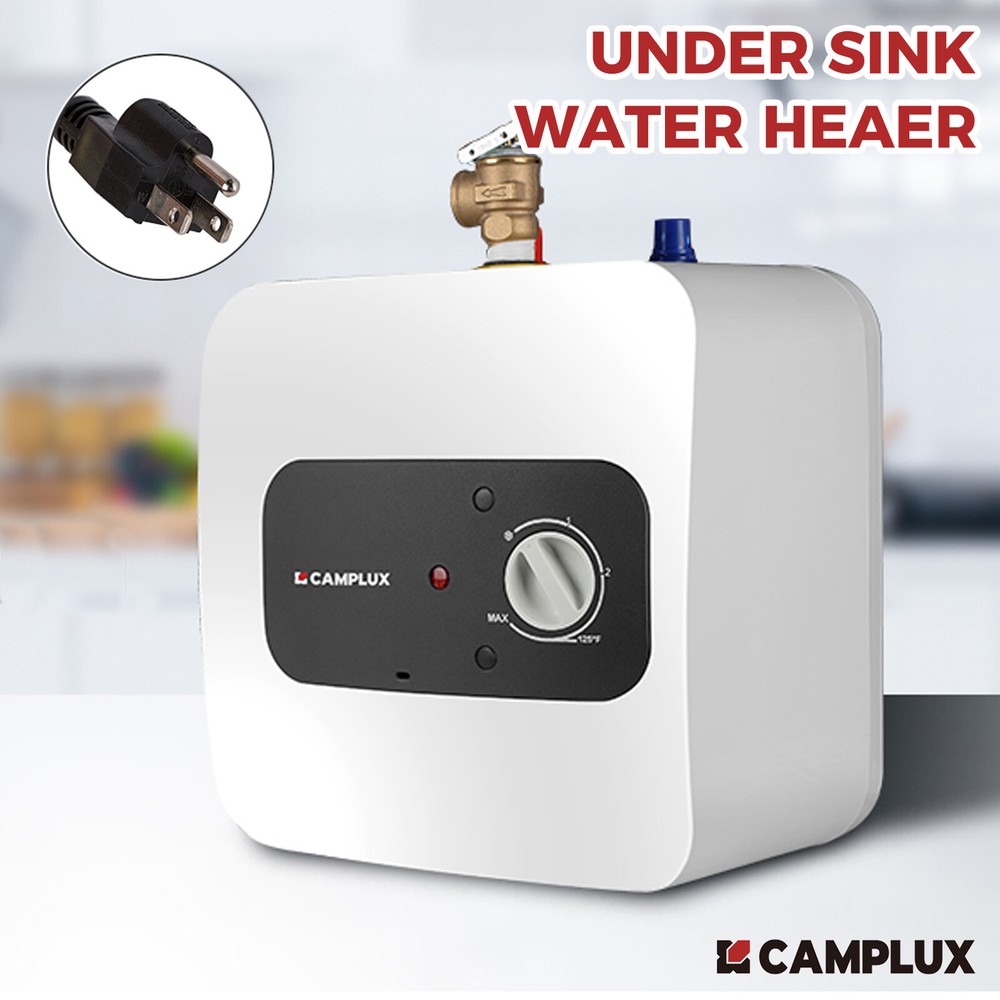 Point-of-Use Electric Water Heater 120V Cord Plug 4/6 Gallon for RV/Mobile Home