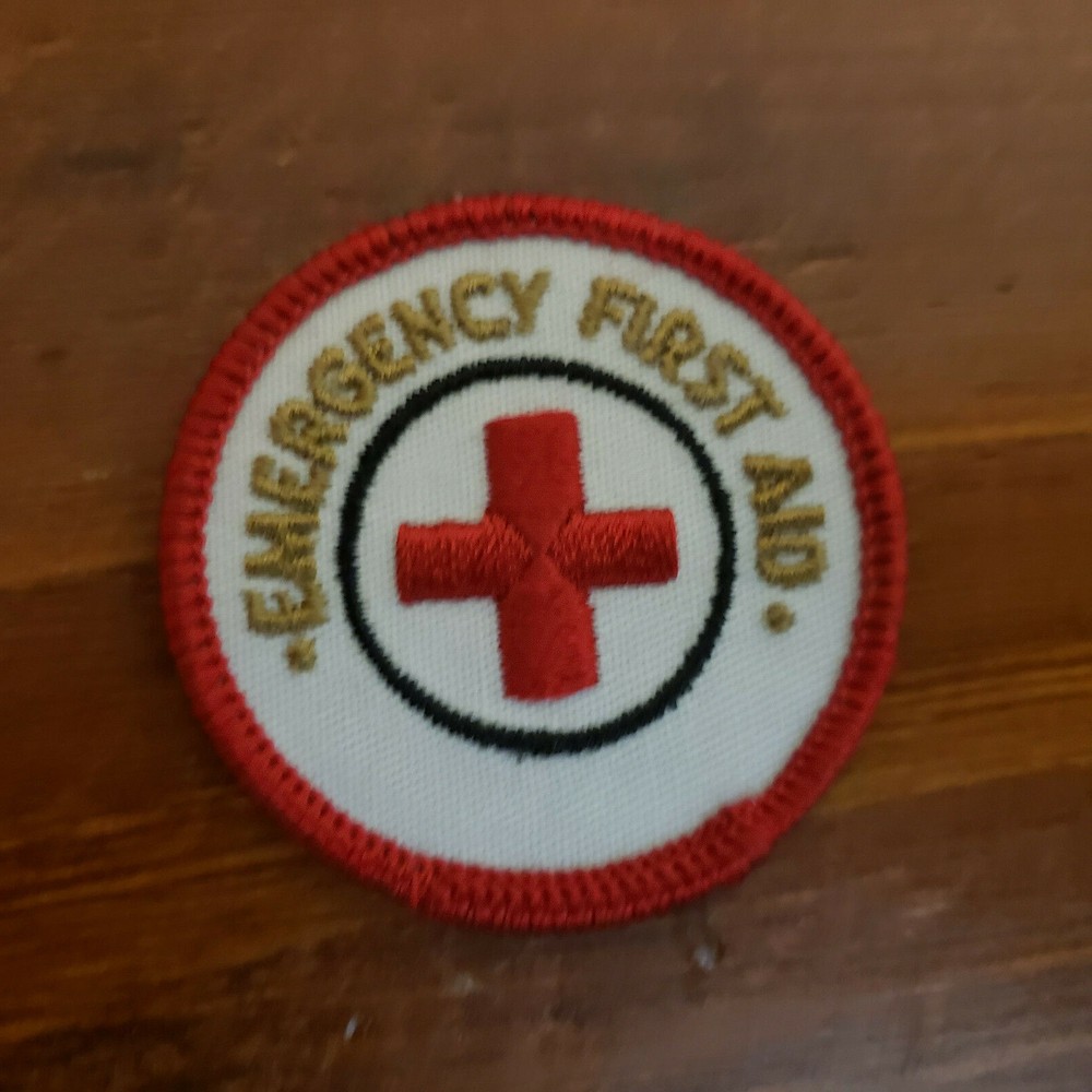 Vintage Red Cross Emergency First Aid Patch New 2"