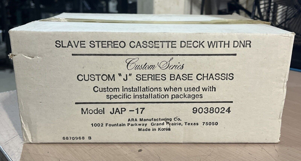 CUSTOM SERIES JEP-17 SLAVE STEREO CASSETTE DECK
