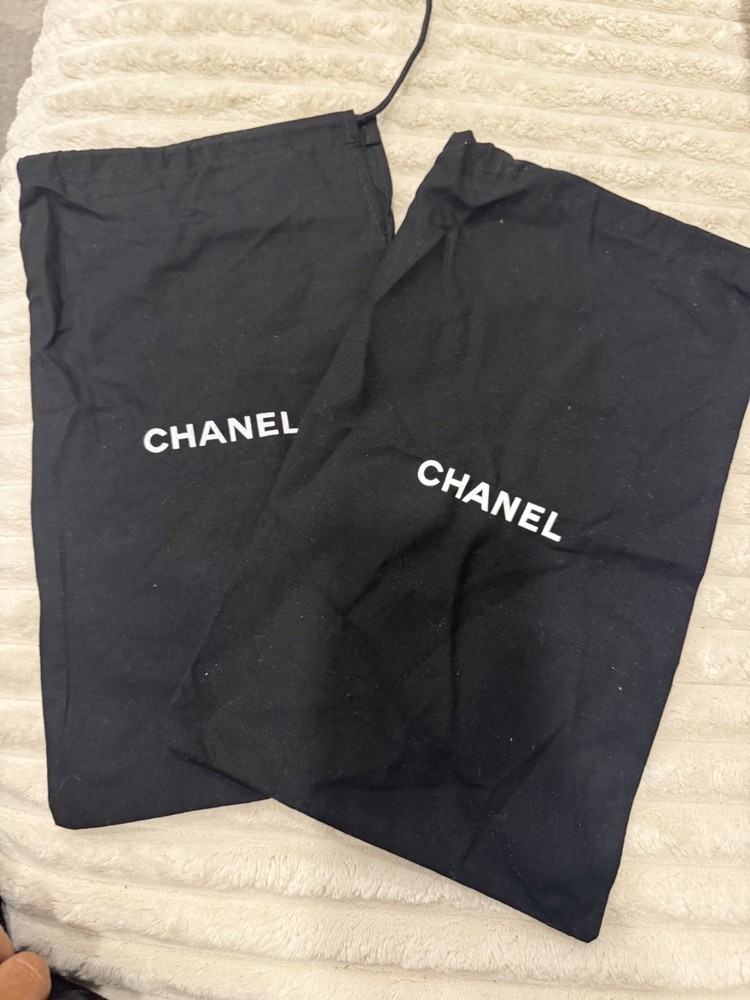 Chanel Dust Bags 8" x 13 “ Black Drawstring