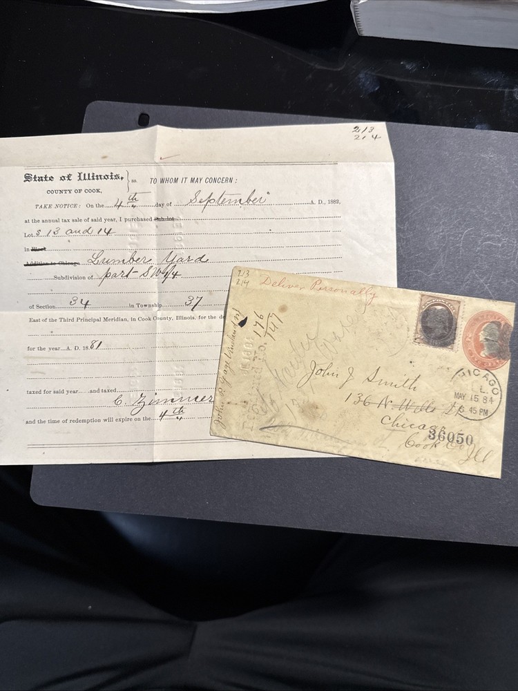 US Scott #209 REGISTERED LETTER DATED MAY 15 1884 (INCLUDING LETTER)