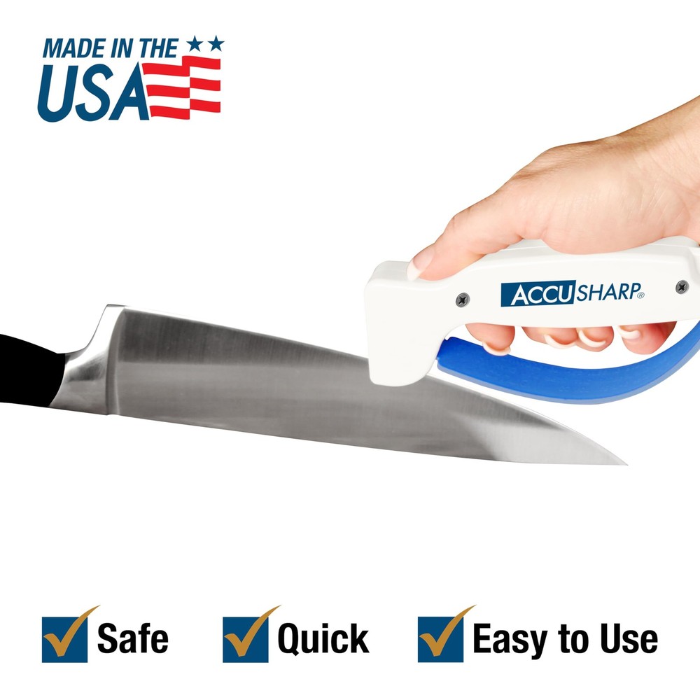 Knife Sharpener, Ergonomic Comfortable Handle, Compact & Easy to Use, Restore...
