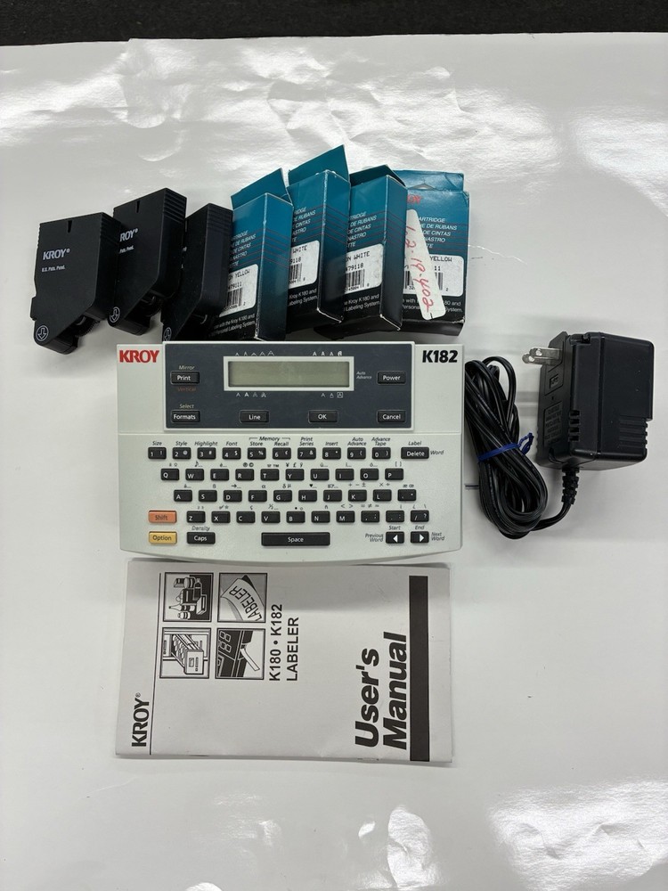 Kroy  K182 Label Maker Bundle With Cartridges