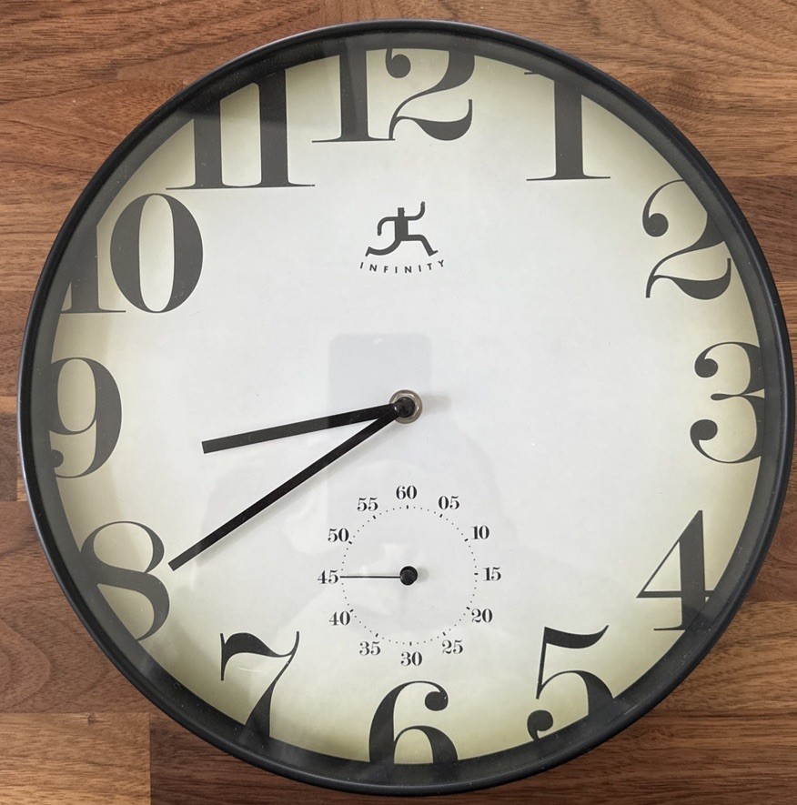 Infinity Instruments 11.75” Wall Clock Black