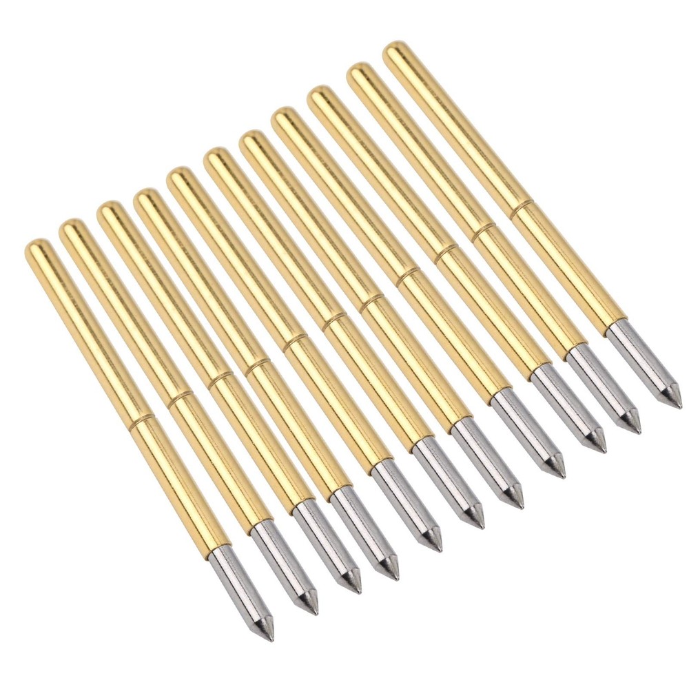 100pcs Test Probe, Pin Test Tools 2.0mm Spring Test Detection Probe Pins Bras...