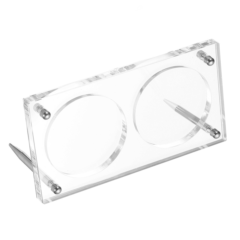 3" Acrylic Coin Display Frame 3D Floating Display Case Holder 2 Slots