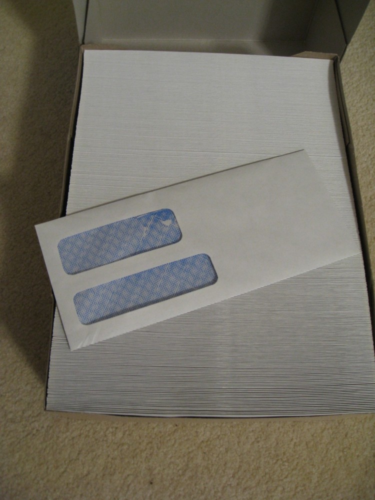 349 Globe Weis Laser Invoice Double Window Security Envelopes