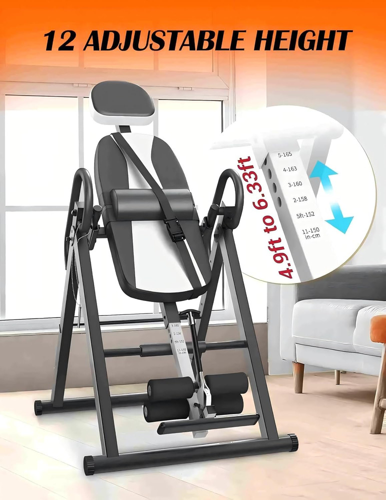 Gravity Inversion Table for Back Pain Relief 2026 New Inversion Table W/Lumbar S