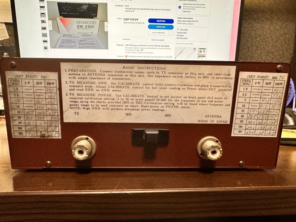 Lafayette Swr / Watt meter 99-26411.