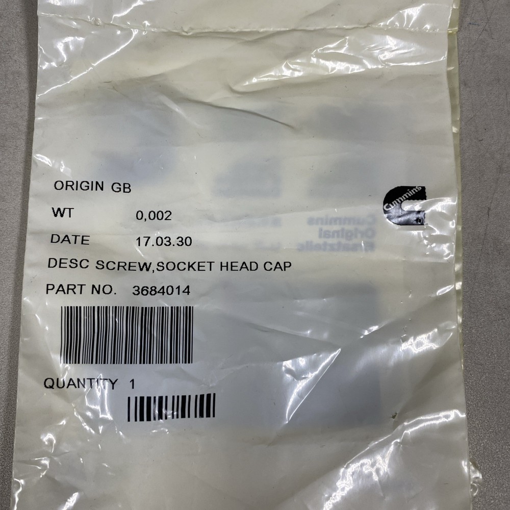 Cummins Socket Head Cap 3684014