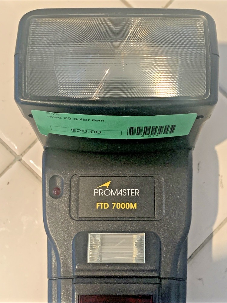 PROMASTER FTD 7000M System Flash High Power Zoom Head Untested