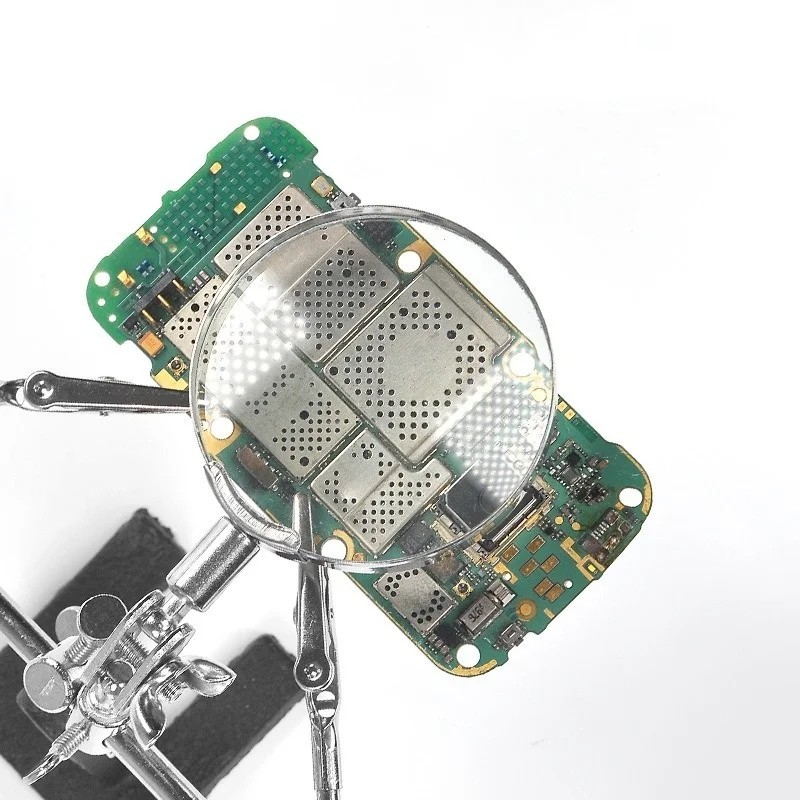 Soldering Iron Stand with Magnifier Third Hand Clamp.