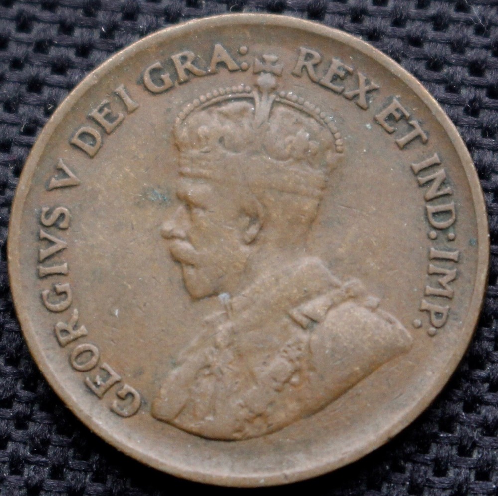 1936 CANADA ONE CENT - BRONZE - King George V - KM #28
