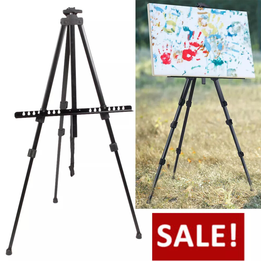 Folding Assemble Tripod Flip Chart Easel White Board Stand With Black Carry Bag