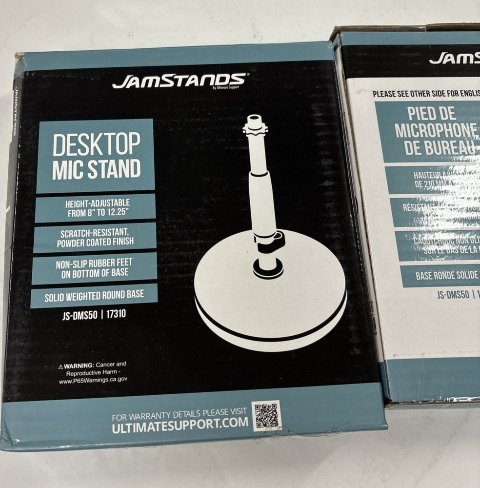 2 Pack Ultimate Support JS-DMS50 JamStands Table-Top Mic Stand