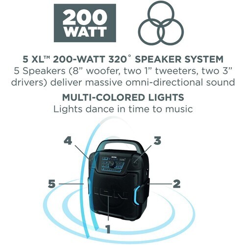 ION 320 Pathfinder Bluetooth Speaker Powerful AllWeather Speaker