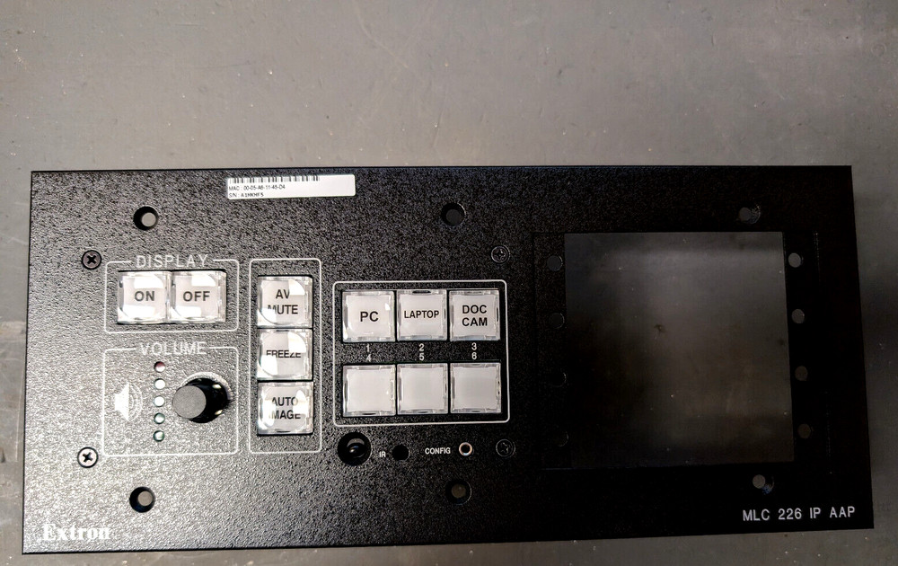 Extron MLC 226 IP AAP, 60-600-12 ~ MediaLink Controller, Control Panel, Black