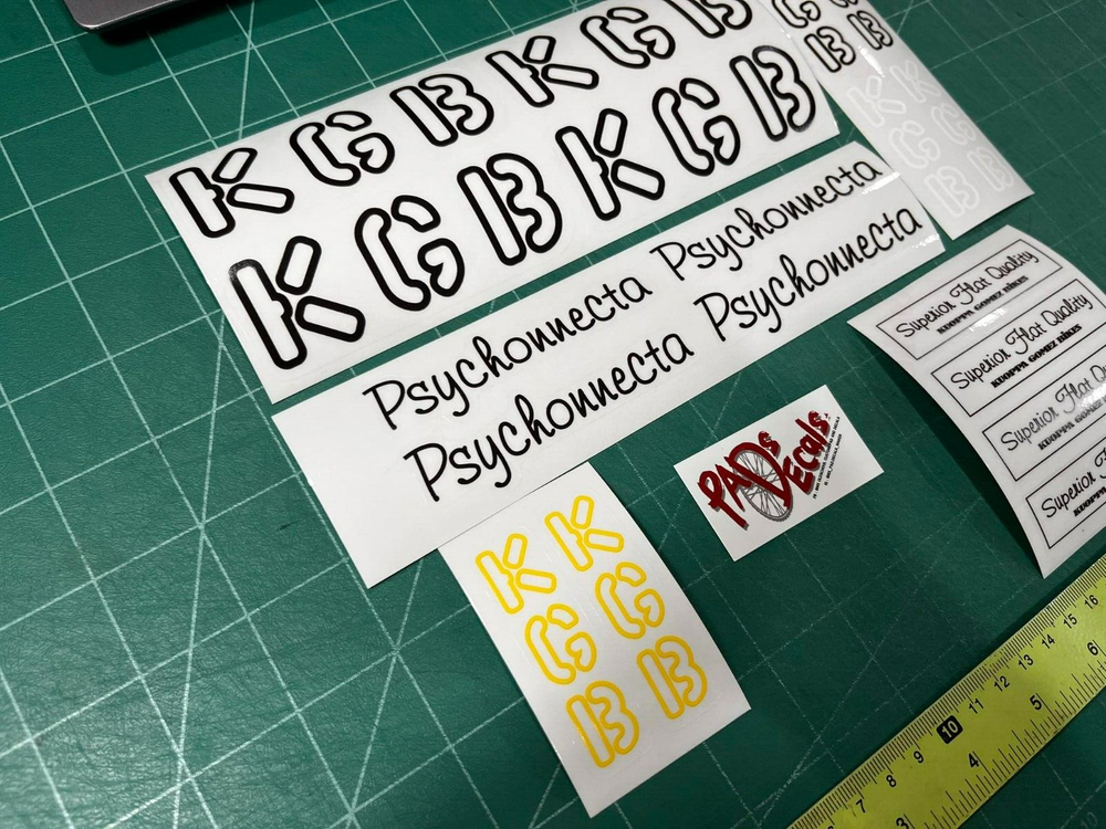 KGB bmx sticker decals on clear
