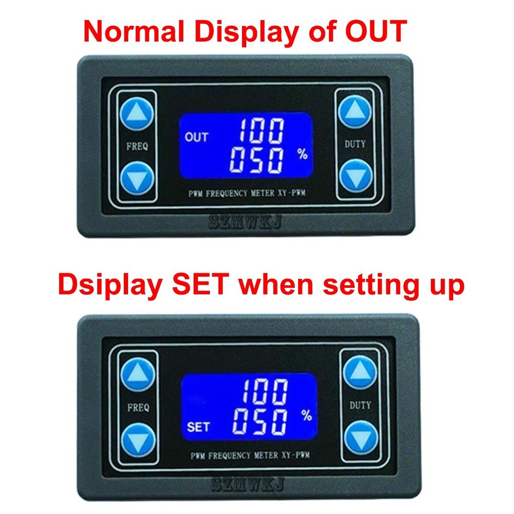 2PCS PWM Signal Generator Module Adjustable PWM Pulse Frequency Adjustable Meter