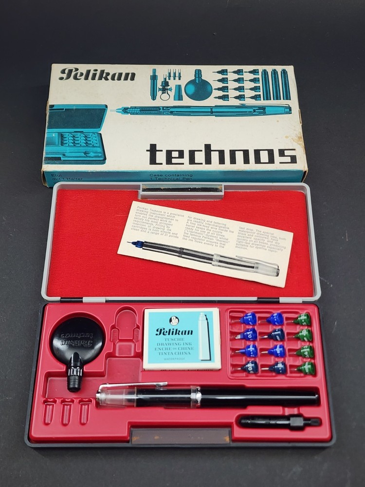 Pelikan Technos Technical Drafting Tools Pen Set Vintage Germany