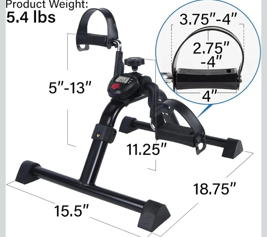 Heavy Duty Pedal mini Exerciser machine - Digital Display, Folding