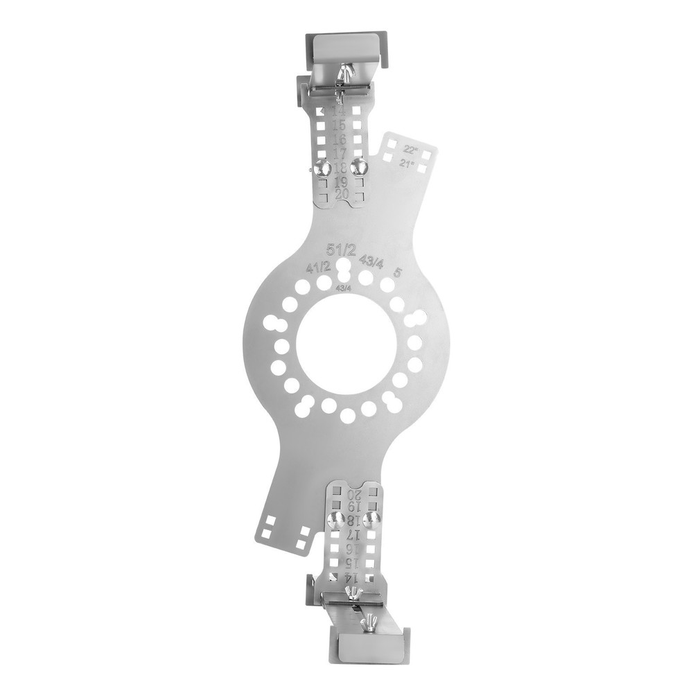Tire Size Fit Test Measuring Mockup 14"-20" 5-Lug Pattern Silver US