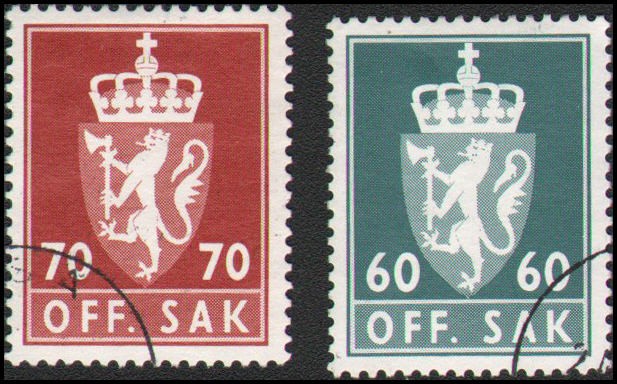 Norway #O94-O114 set Used
