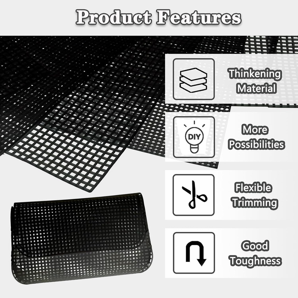 Plastic Mesh 5 Pieces 7 Count Mesh for Embroidery...