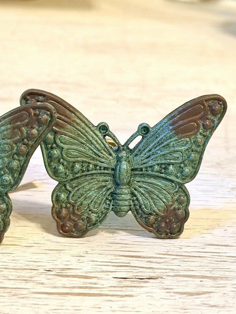Rustic Antique Cast Iron Drawer Pulls Handle Butterfly Kitchen Cabinet Knob