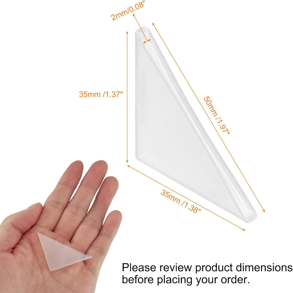 20Pcs Plastic Corner Protectors 2X50Mm Right Angle Shape Glass Corner Guards Cus