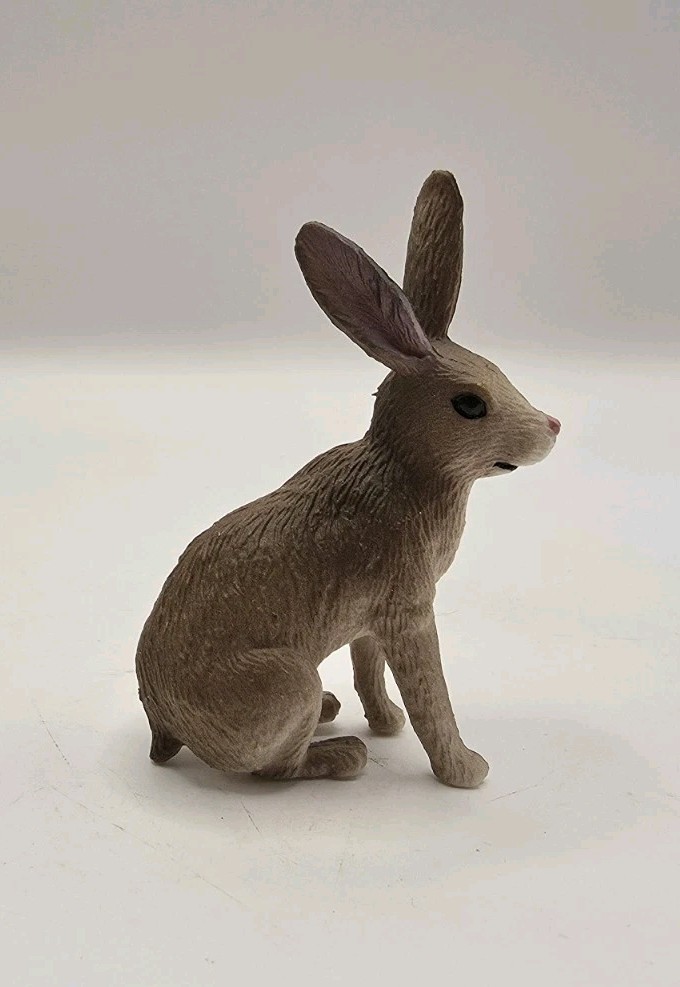 Rabbit Hare Figure Plastic 2 5"H Realistic