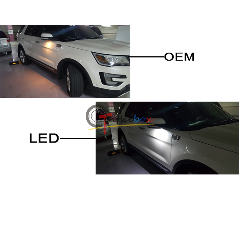 High Power White LED Side Mirror Puddle Lights For 2013-2019 Ford Fusion Gen 2