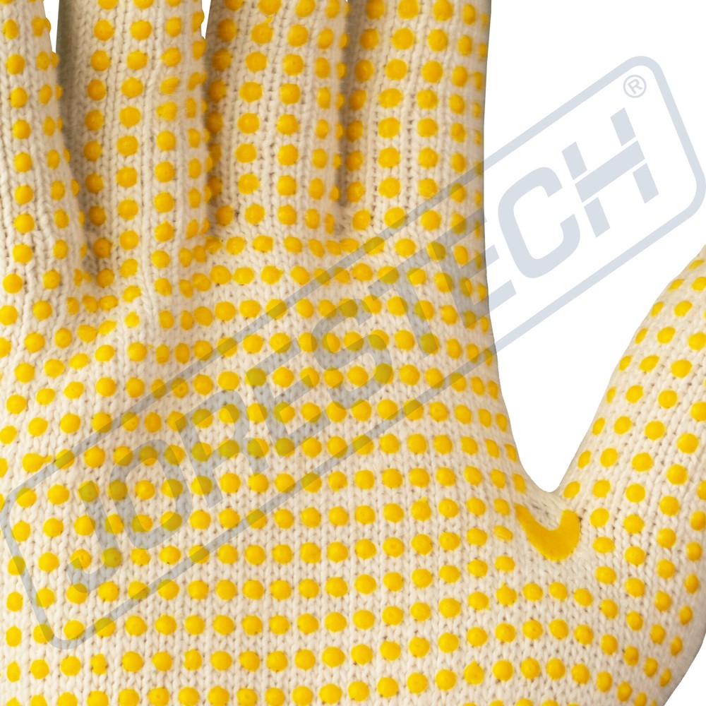 12 Pairs Poly Cotton PVC Dots String Knit Work Gloves for Warehouse