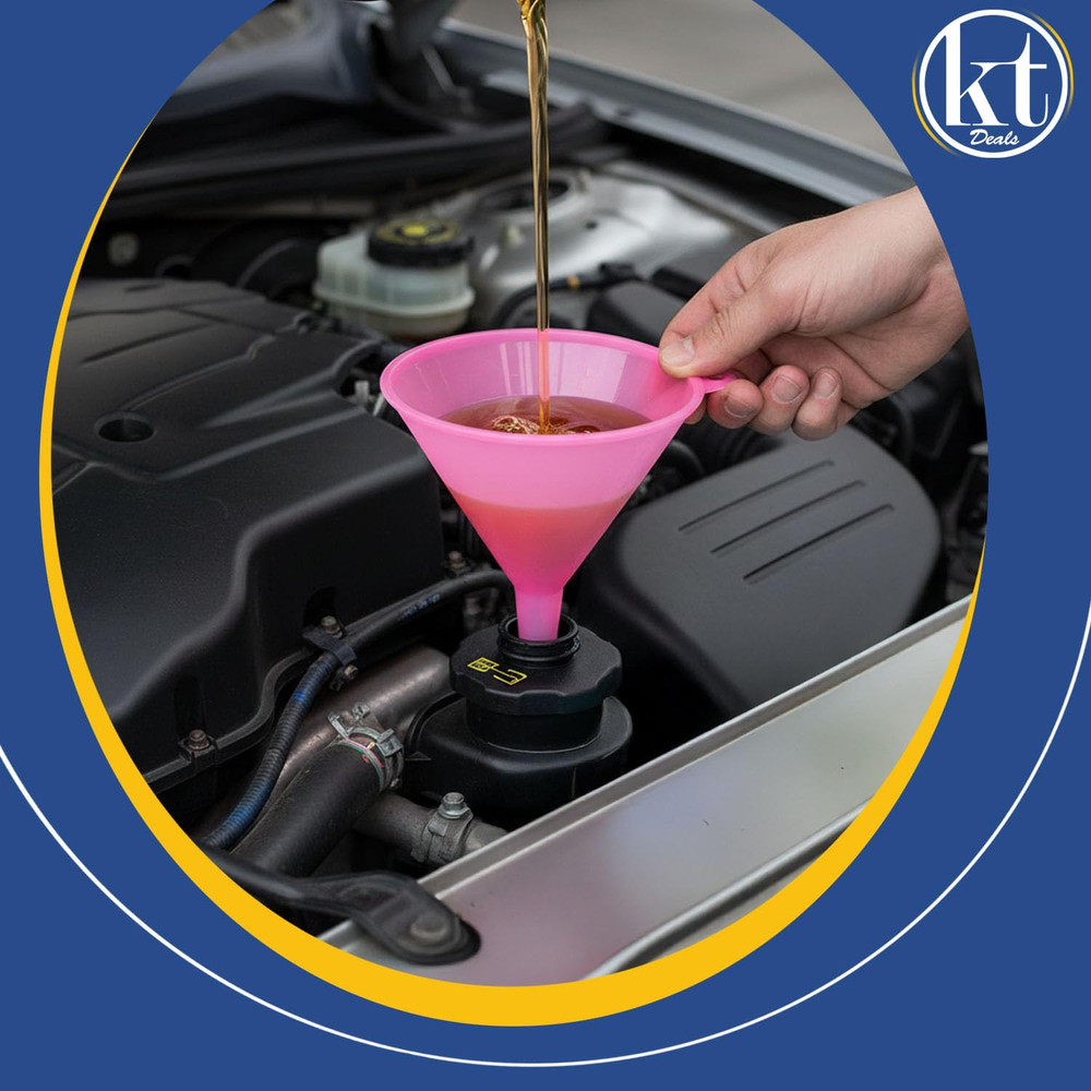 4Pcs All Purpose Plastic Funnel Set, Funnels for Kitchen & Automotive Use