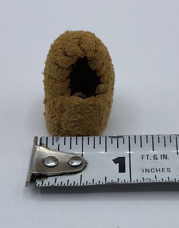 Antique Primitive Leather ￼Sewing Thimble, Vintage Finger Guard