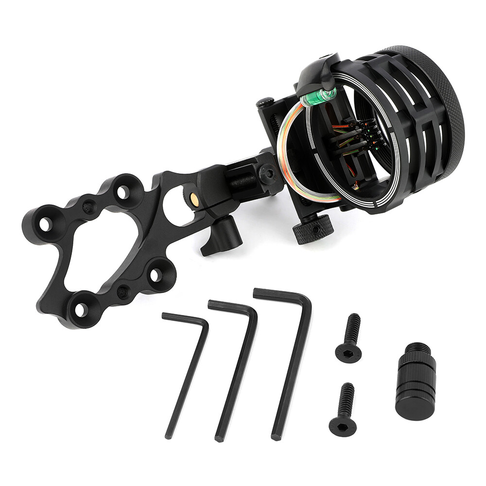 5 Pin Sight 0.019"Fiber Light Compound Bow Adaptor Adjustable Archery Hunt Shoot