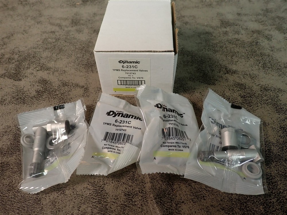 NEW John Dow Dynamic 6-231C TPMS Replacement Valves 4 Pack (G146)