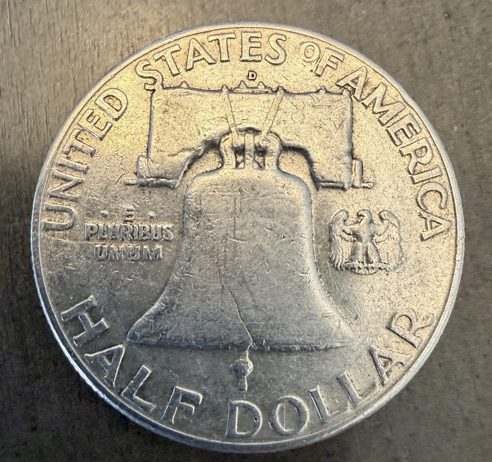 1961 Franklin Half Dollar. Condition as Pictured. 90% Silver.