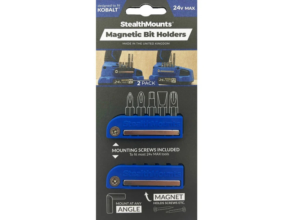 Stealthmounts Bit Holder For Kobalt 2Pk Blue