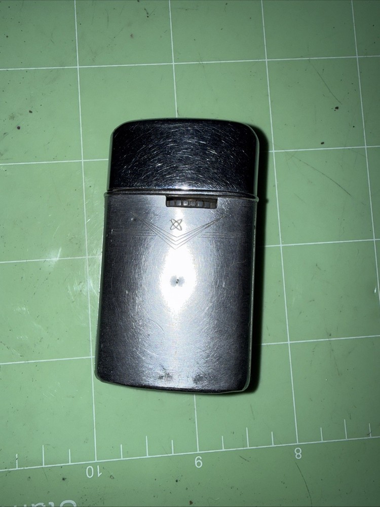 Vintage 1960’s Ronson Lighter With Chevron Atomic Design