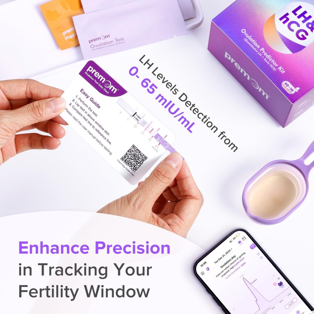 Quantitative Ovulation Predictor Kit：40 Ovulation Tests + 10 Pregnancy Tests ...