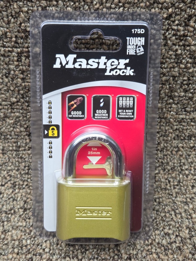 Master Lock 175D Combination Padlock 4pk
