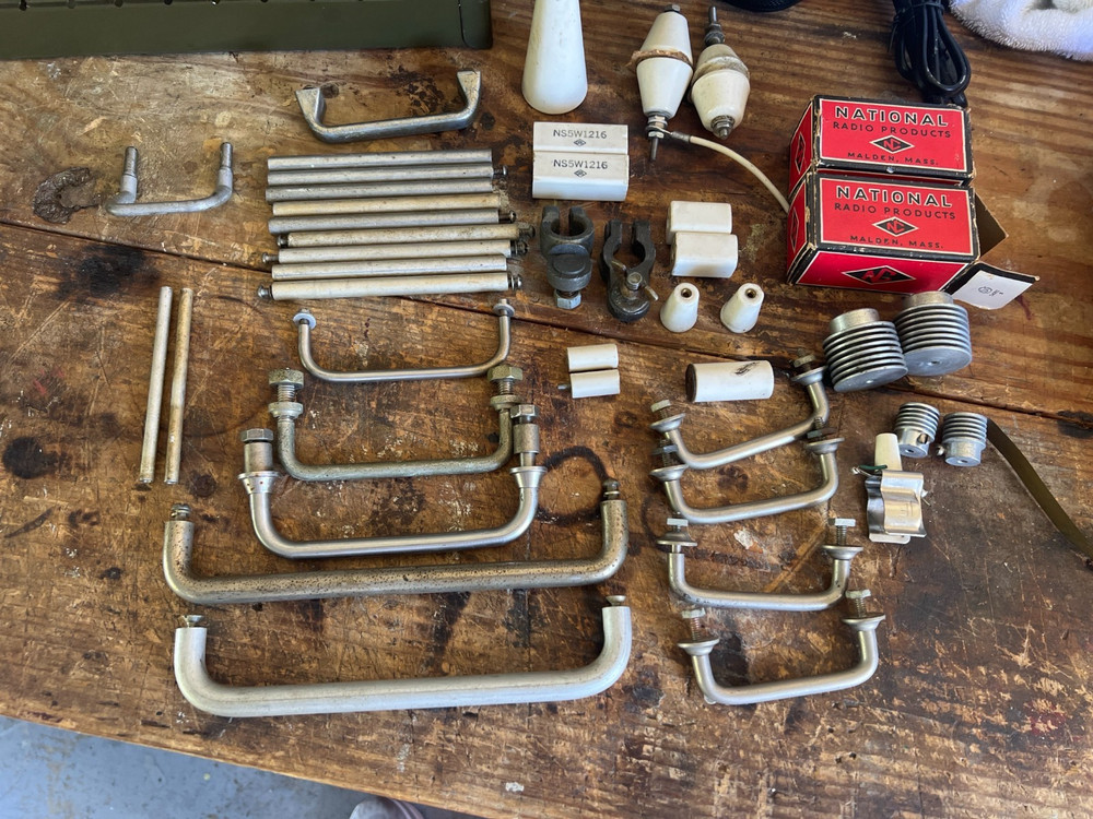 Vintage RF / Transmitter Hardware & HV Insulator Lot – From Ham / Broadcast Engi