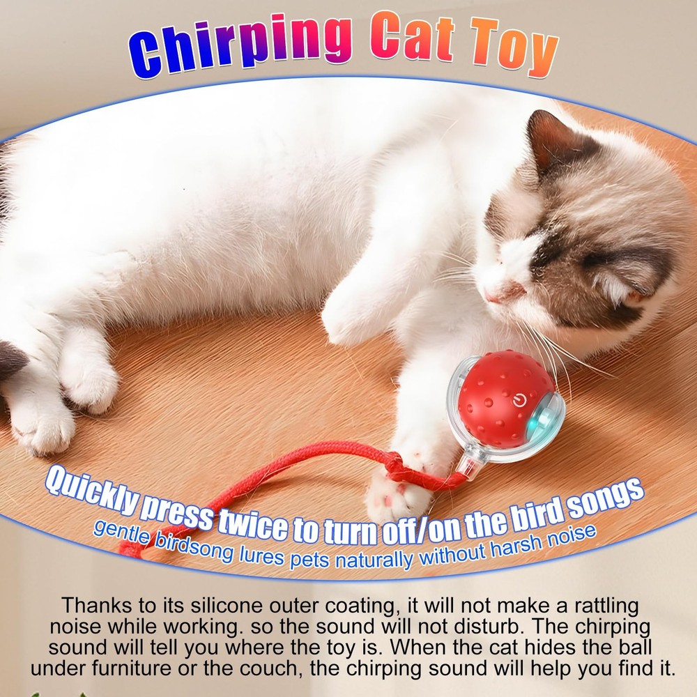 Tiny Fetch Dog Toy, Tinyfetch Interactive Cat Toys Balls with blue