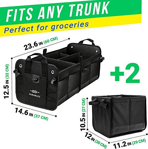 4 Compartment Separable Collapsible Car Trunk Storage 4-section XXL black