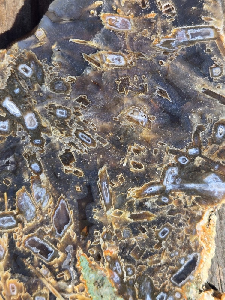 Turkish Stick Agate Slab Slice Lapidary Unique Ankara Turkey