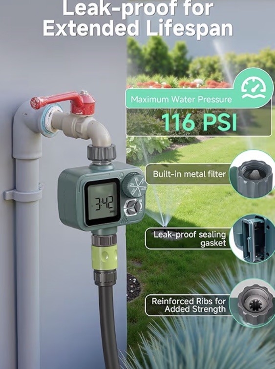 Sprinkler Timer Programmable Hose Timer with Rain Delay