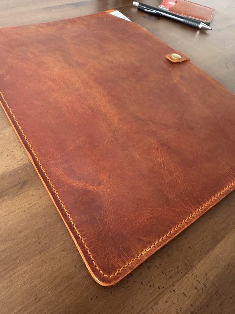 Handmade Leather Document Holder – Personalized Folder