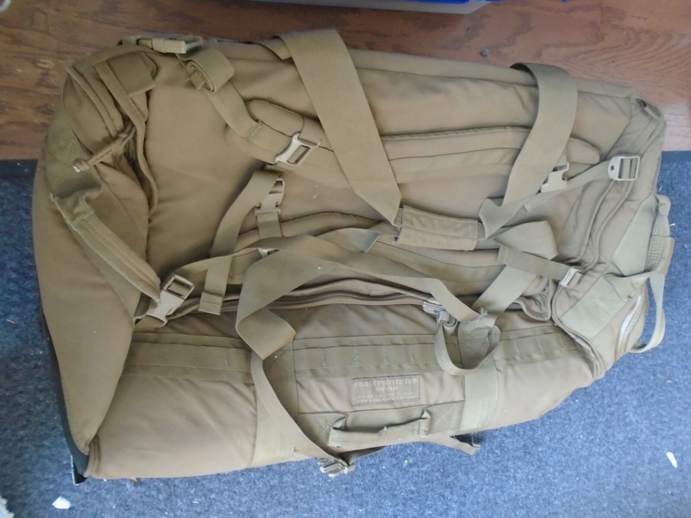 USGI Force Protection Gear Duffle Deployment Bag With Shoulder Straps Wheels #2